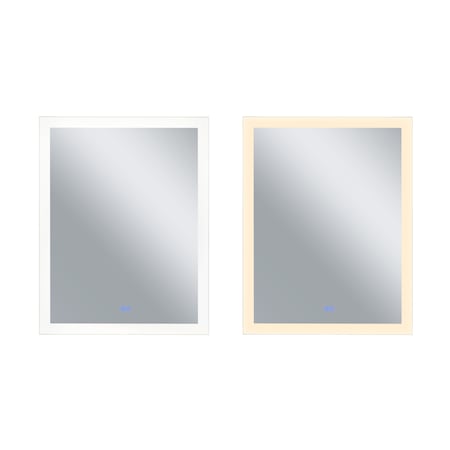 Cwi Lighting Abigail Rectangle Matte White LED 30 in. Mirror 1233W30-36